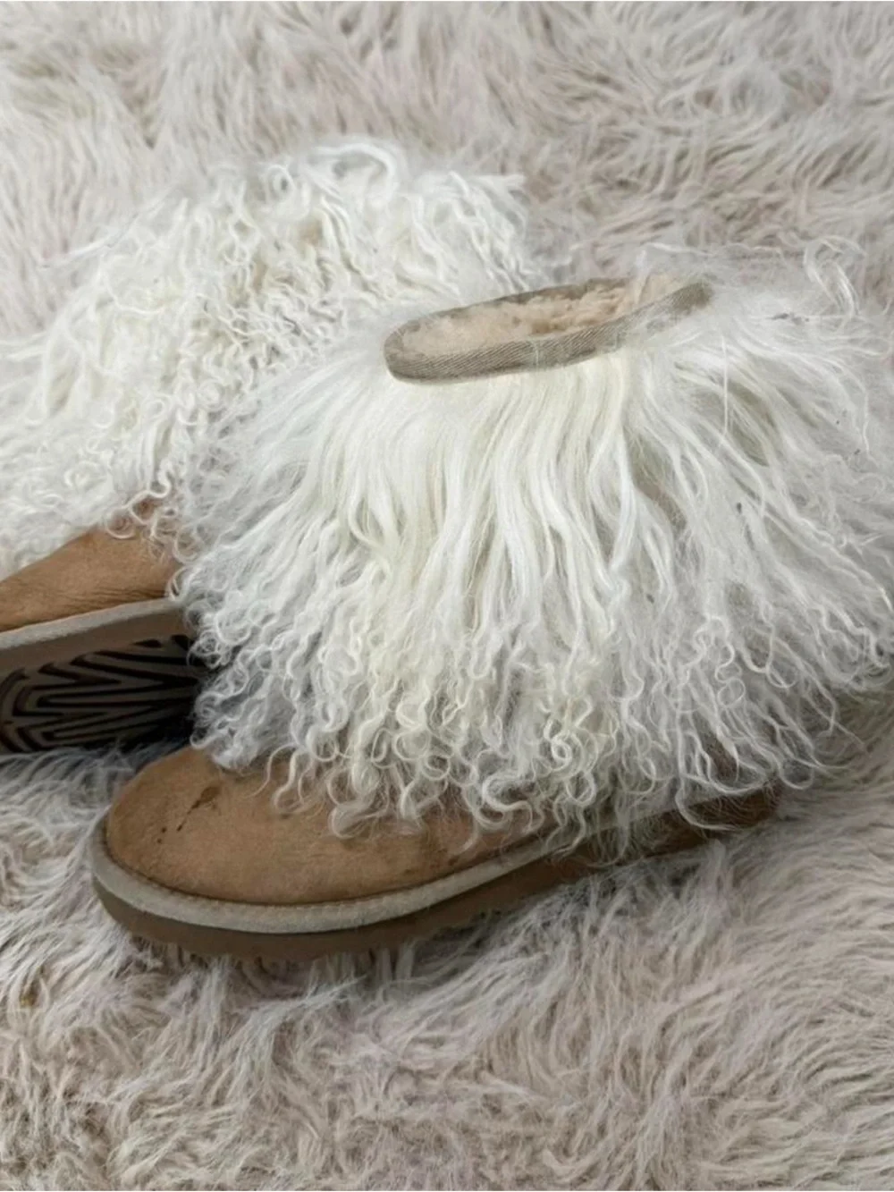 Vintage UGG Australia Lida Mongolian cuff boots.